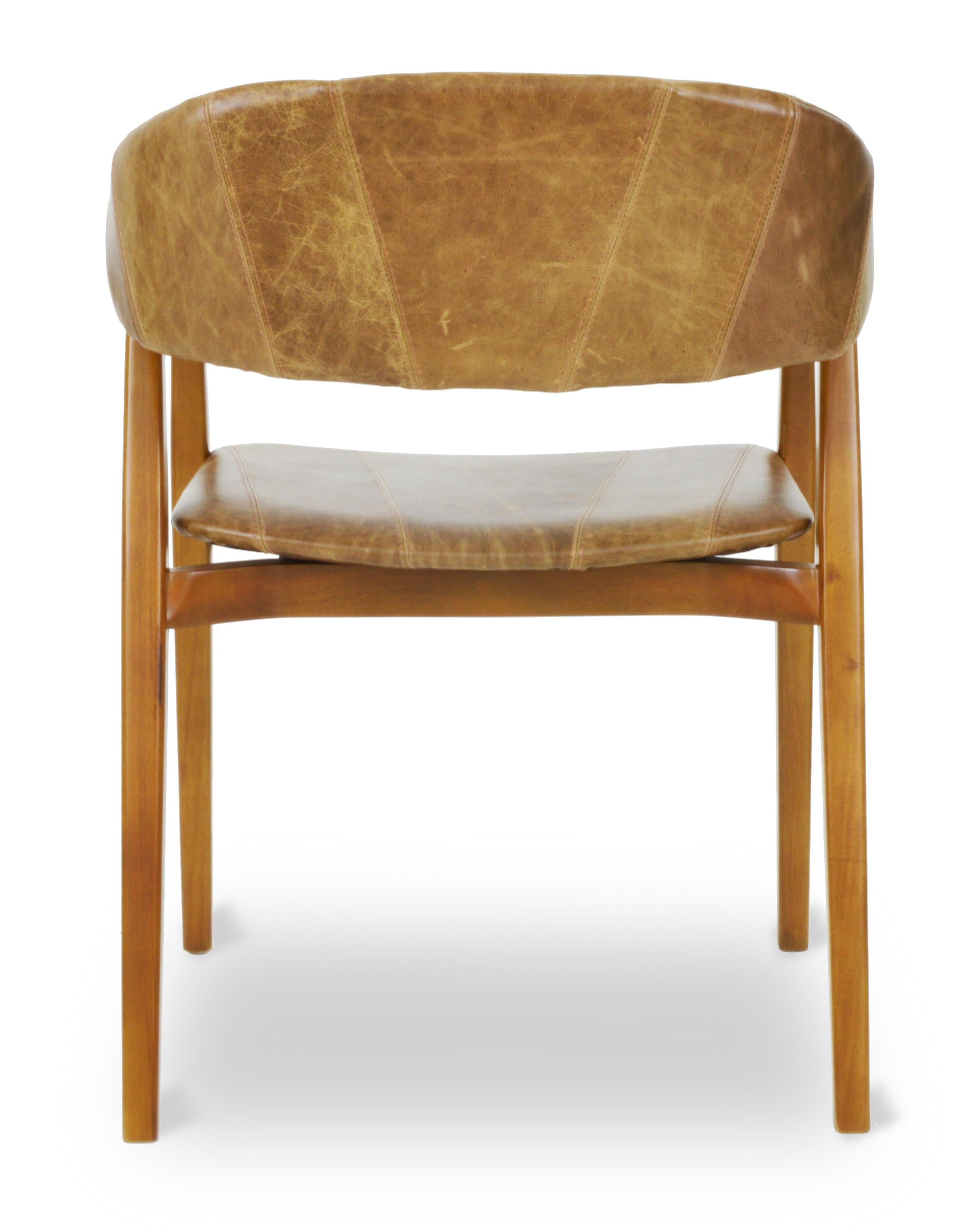 Dining Chair Elizabeth, Upholstered Fabric, Wood Legs For Sale 6