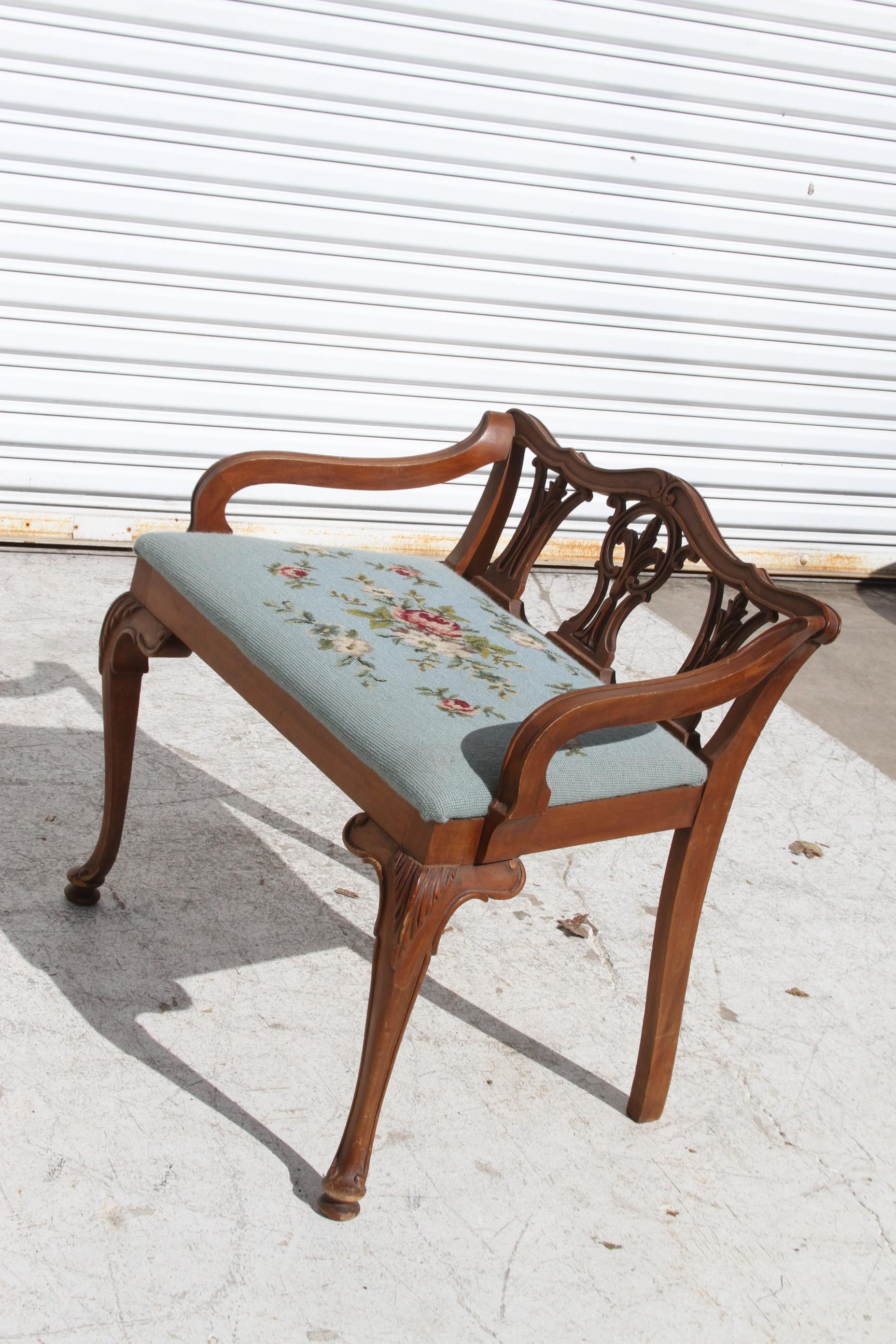 American Upholstered French style Vanity Stool/Bench