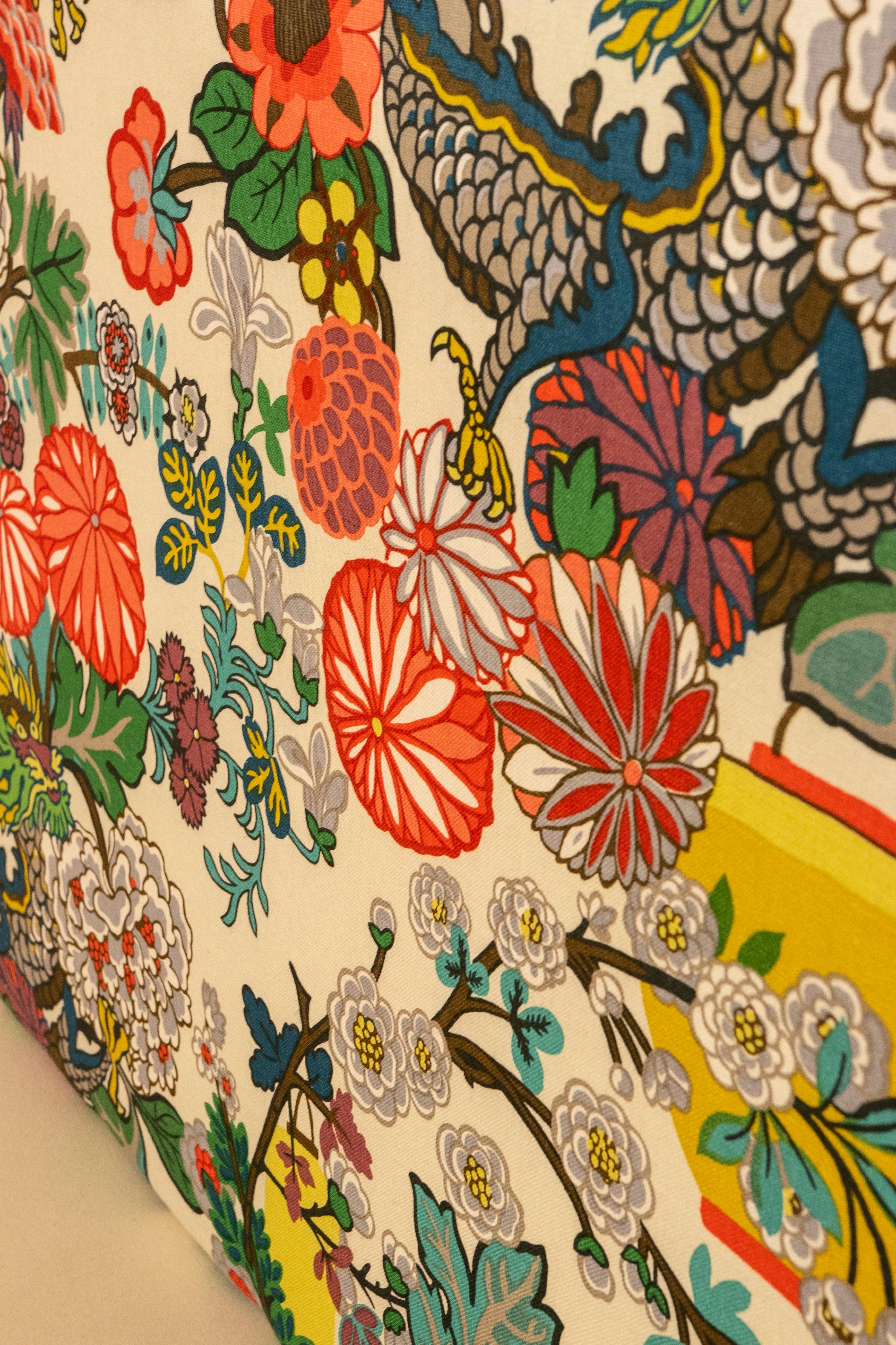 Upholstered Headboard with Schumacher Textil 6
