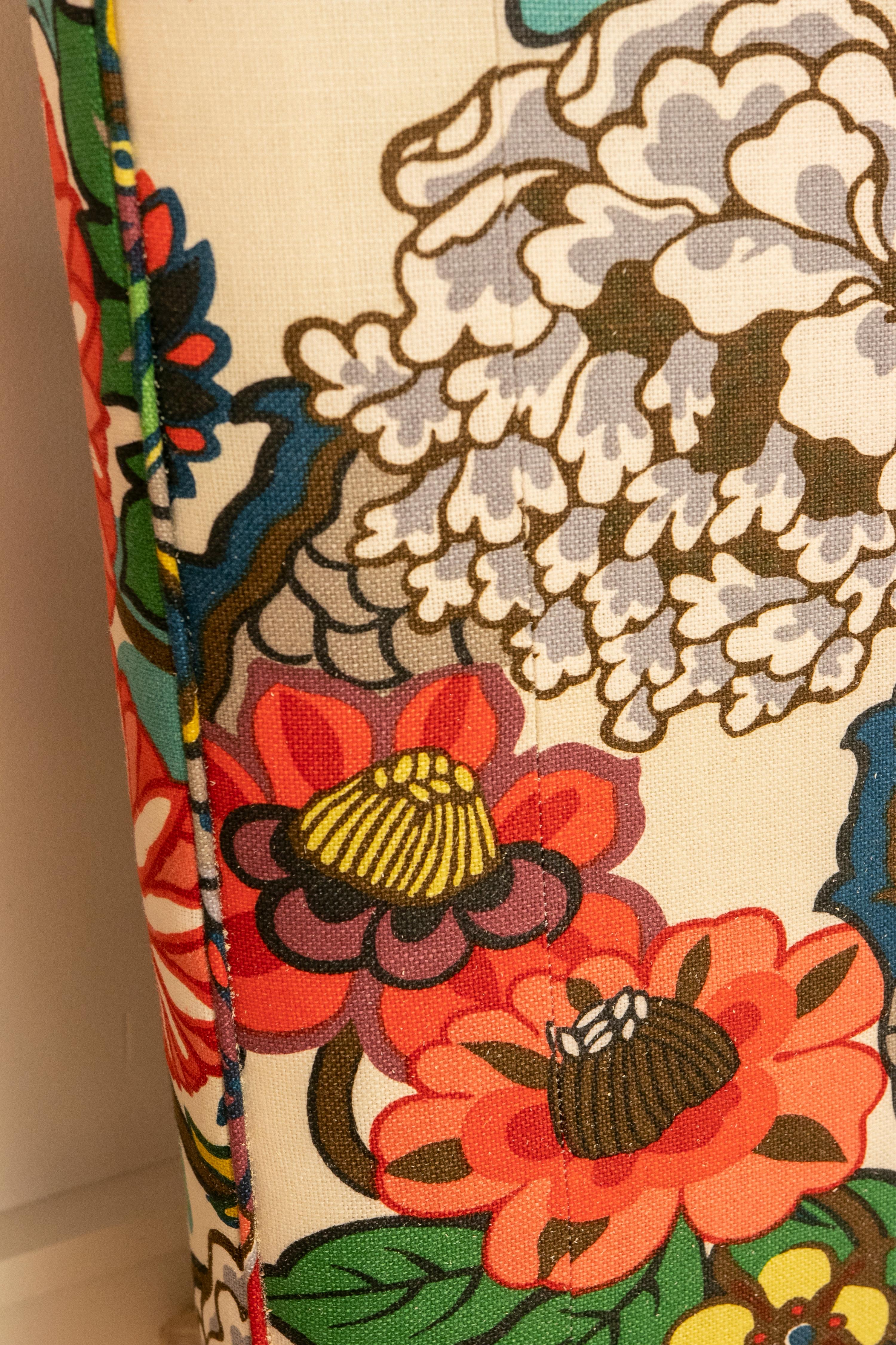 Upholstered Headboard with Schumacher Textil 8