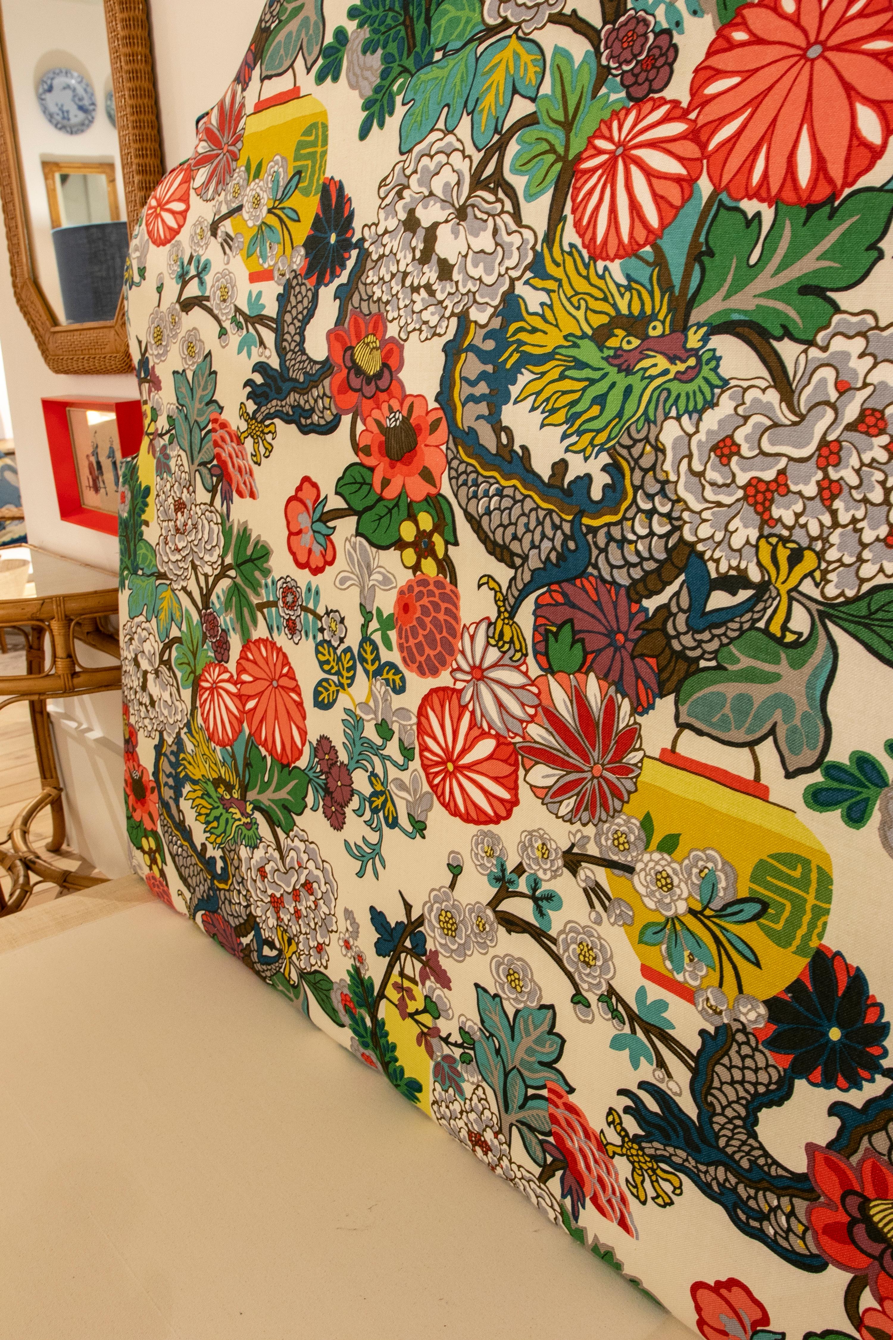 Upholstered Headboard with Schumacher Textil 2