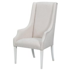 Upholstered Host Dining Chair in Ivory Chenille