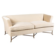 Upholstered Iron Base Sofa