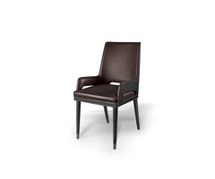 Upholstered Irving Carver Chair in Carbon Fiber by Madheke