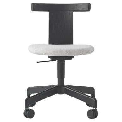 Chaise pivotante Jiro rembourrée avec roulettes par Resident