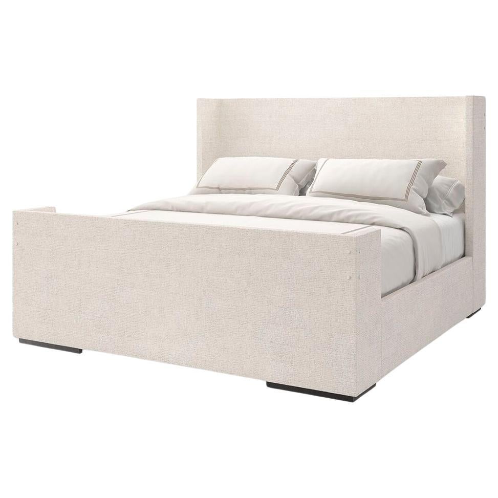 Upholstered King Size Minimalist Bed For Sale