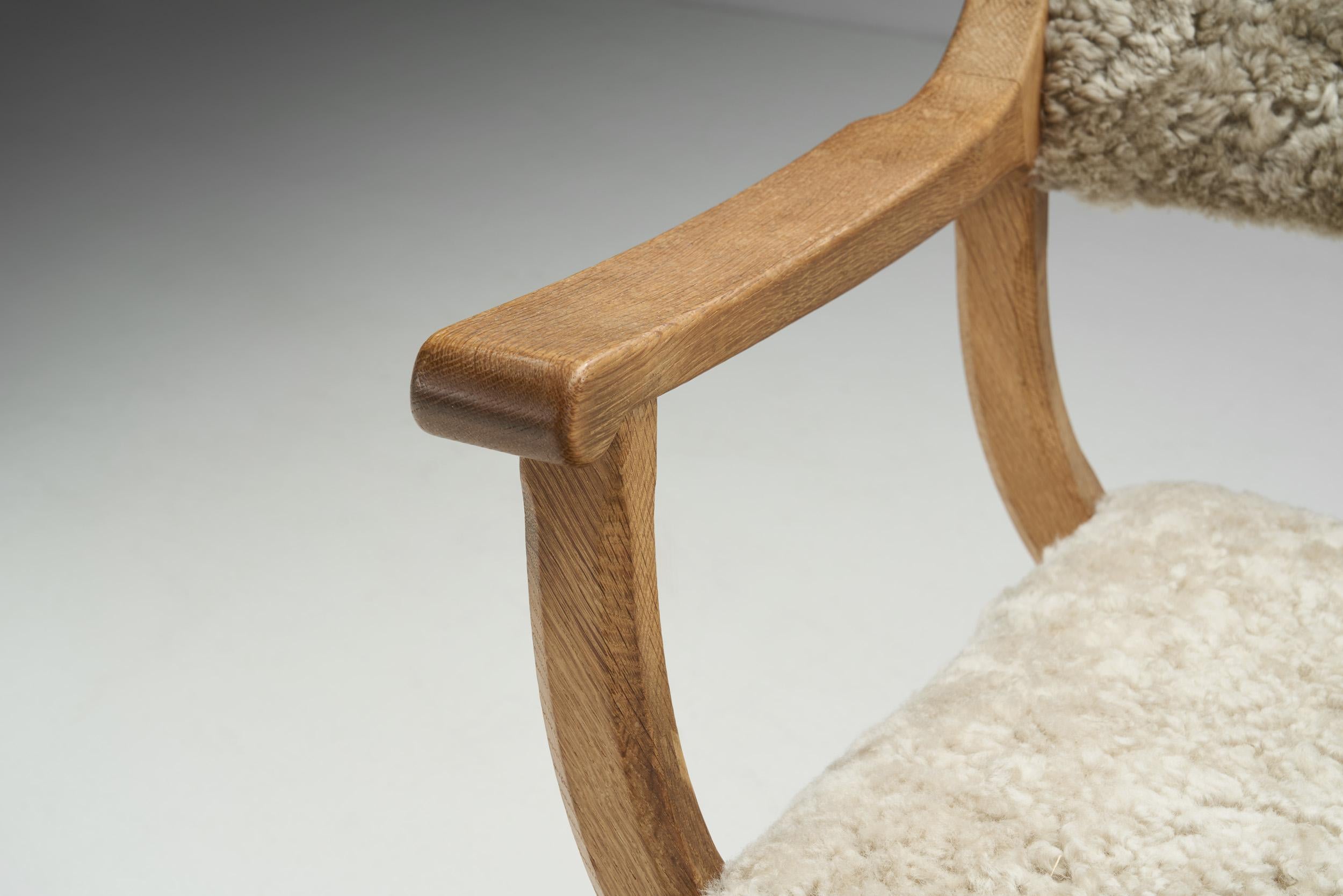Upholstered Kurul Chair by Henning Kjærnulf for EG Kvalitetsmøbel, Denmark 1960s For Sale 3