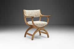 Upholstered Kurul Chair by Henning Kjærnulf for EG Kvalitetsmøbel, Denmark 1960s