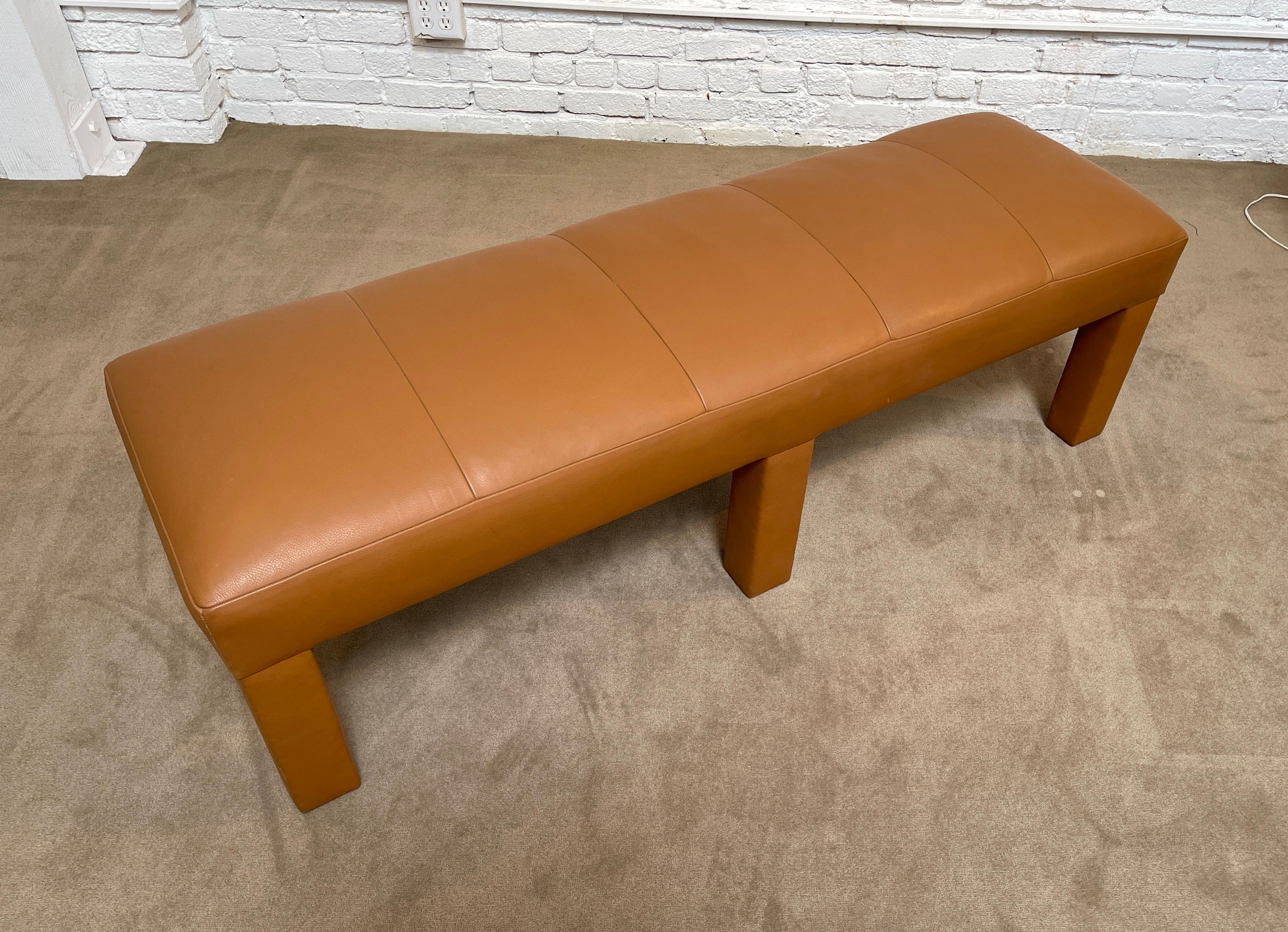 Modern Randolph and Hein Upholstered Leather Bench