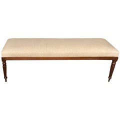 Upholstered Long Bench, Italy, 19th Century Upholstered Long Bench, Italy, 19th Century