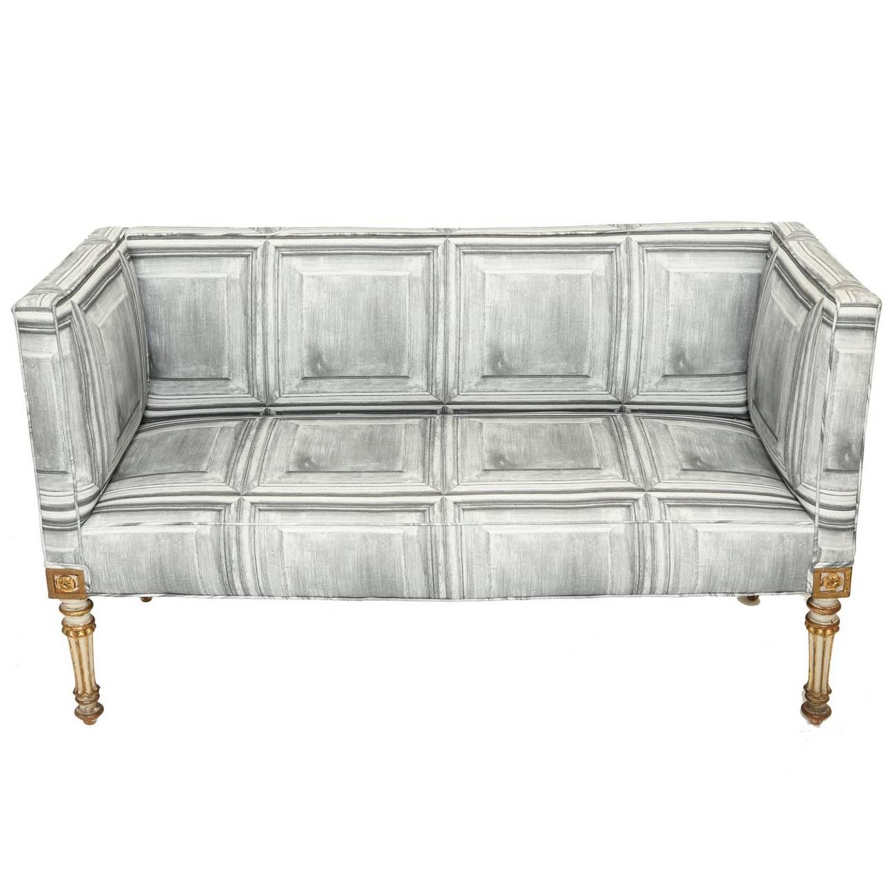 Upholstered Louis XVI Style French 19th Century Sofa  