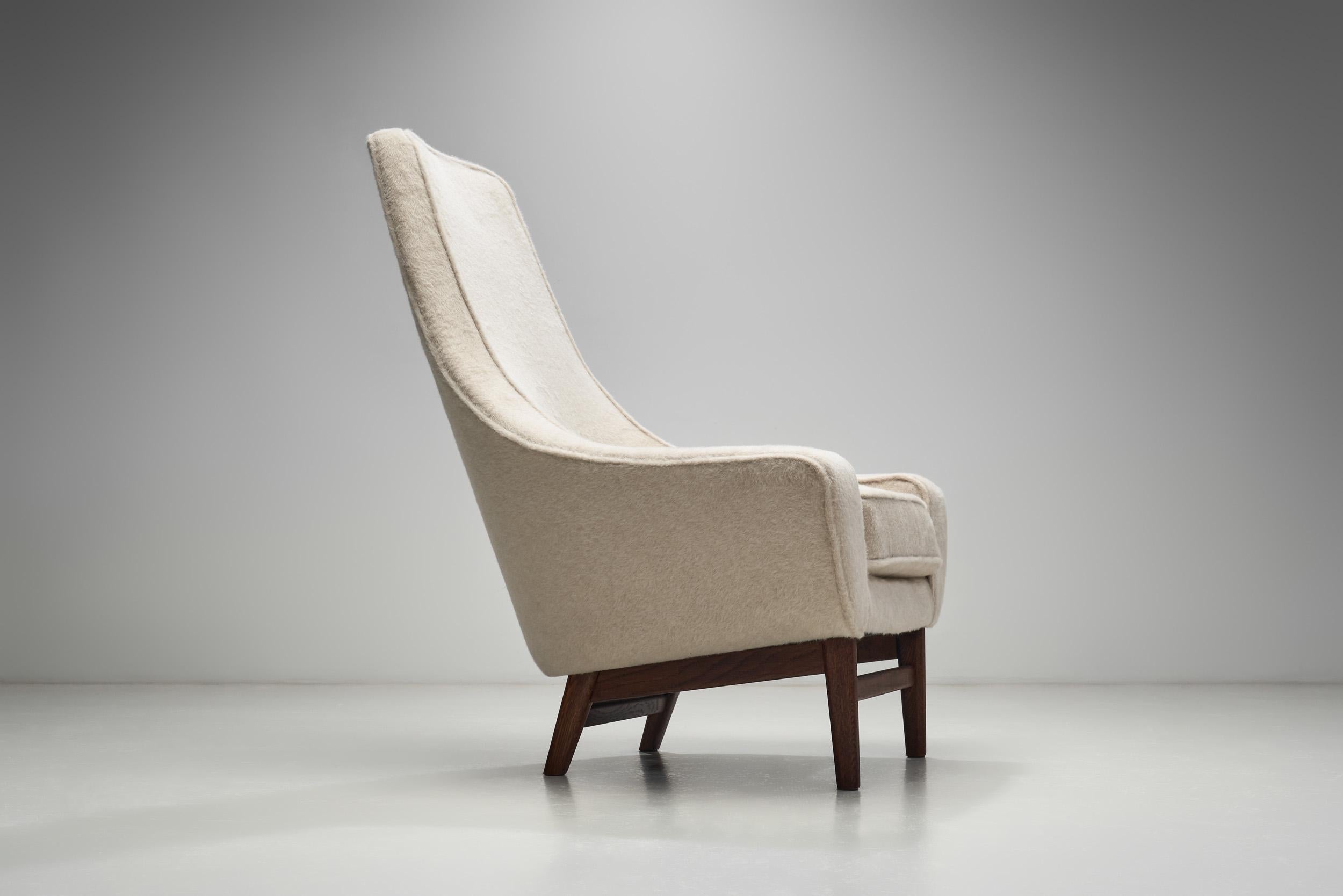 Mid-20th Century Upholstered Lounge Chair by Folke Jansson for Wincrantz Skövde, Sweden 1960s For Sale