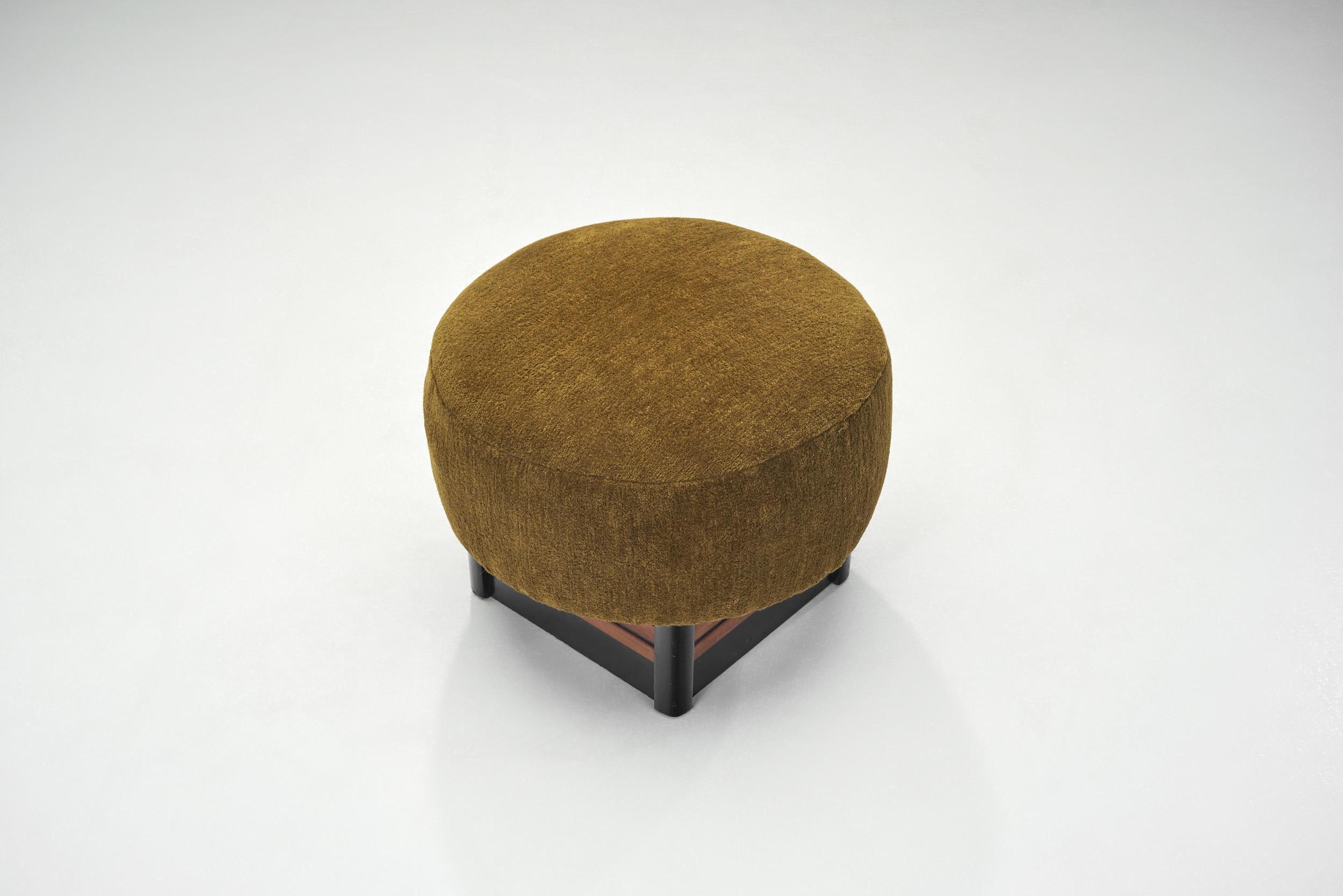Upholstered Lounge Chair with Ottoman, Europe 20th Century For Sale 8