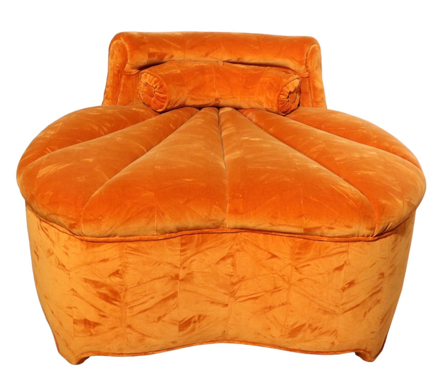 Upholstered Lounge Slipper Boudoir Chair in the Style of Billy Baldwin For Sale 6