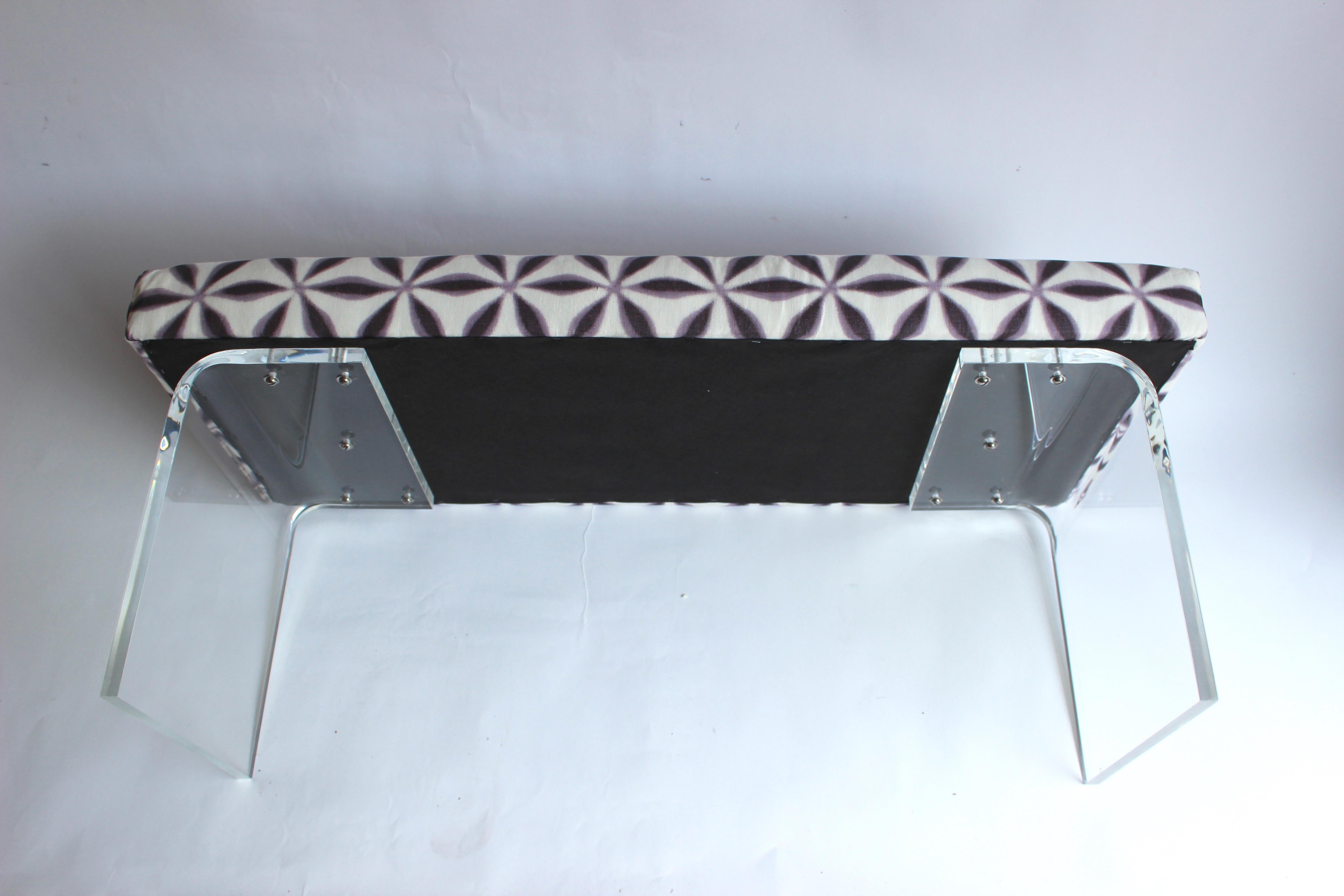 Upholstered Lucite Bench 3