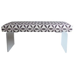 Upholstered Lucite Bench