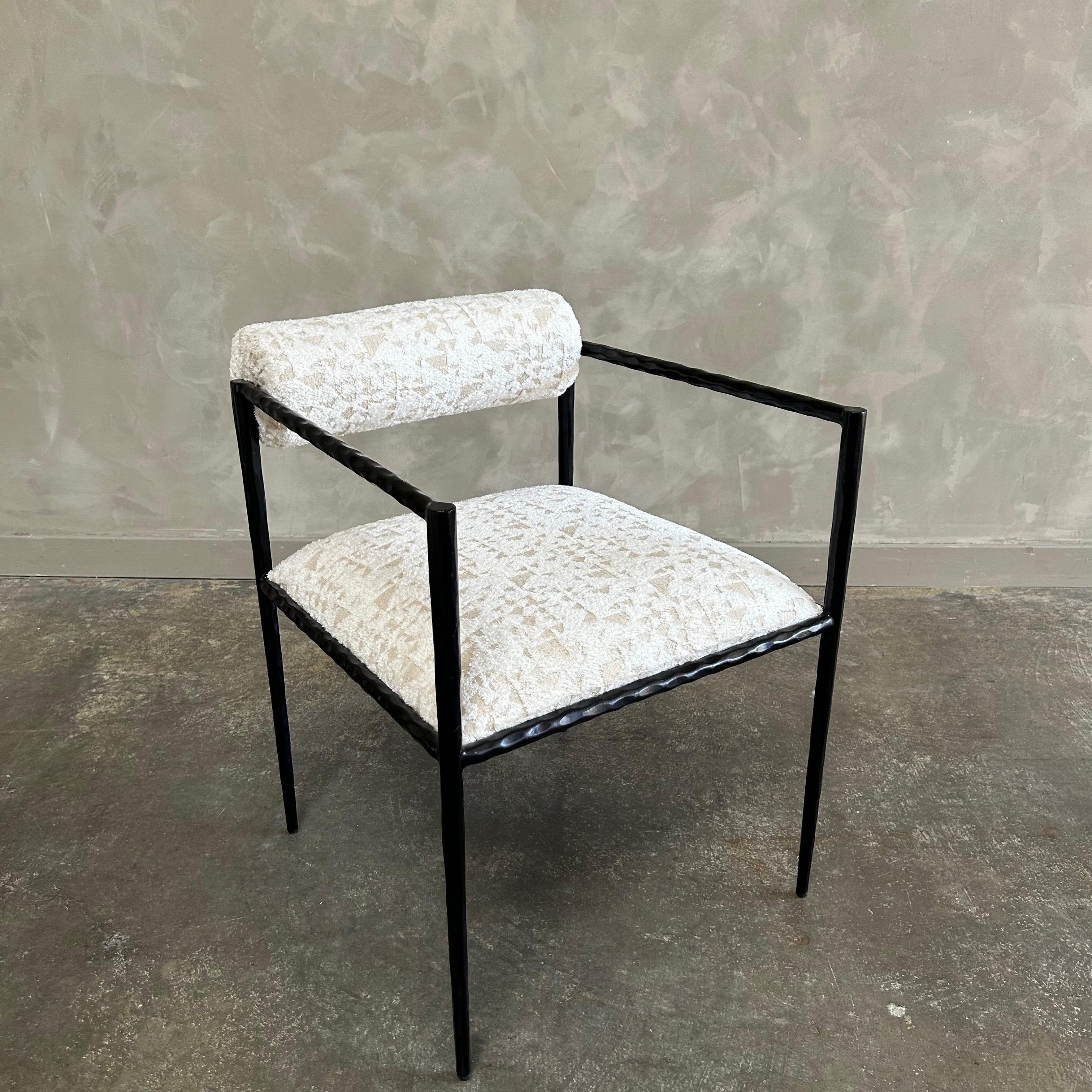 Upholstered Metal Accent chair  For Sale 1
