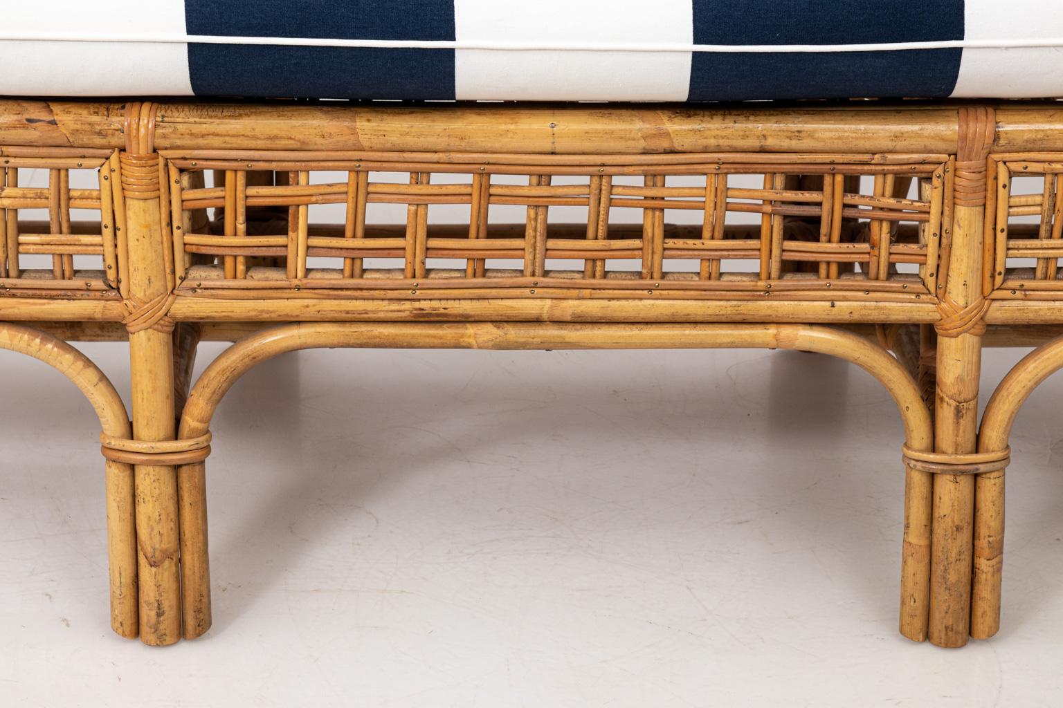 bamboo settee bench