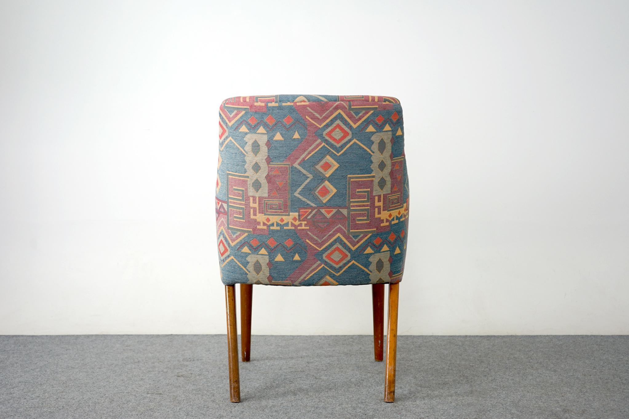 Fabric Upholstered Mid-Century Modern Danish Lounge Chair