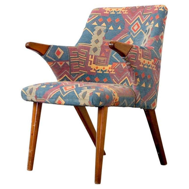 Upholstered Mid-Century Modern Danish Lounge Chair