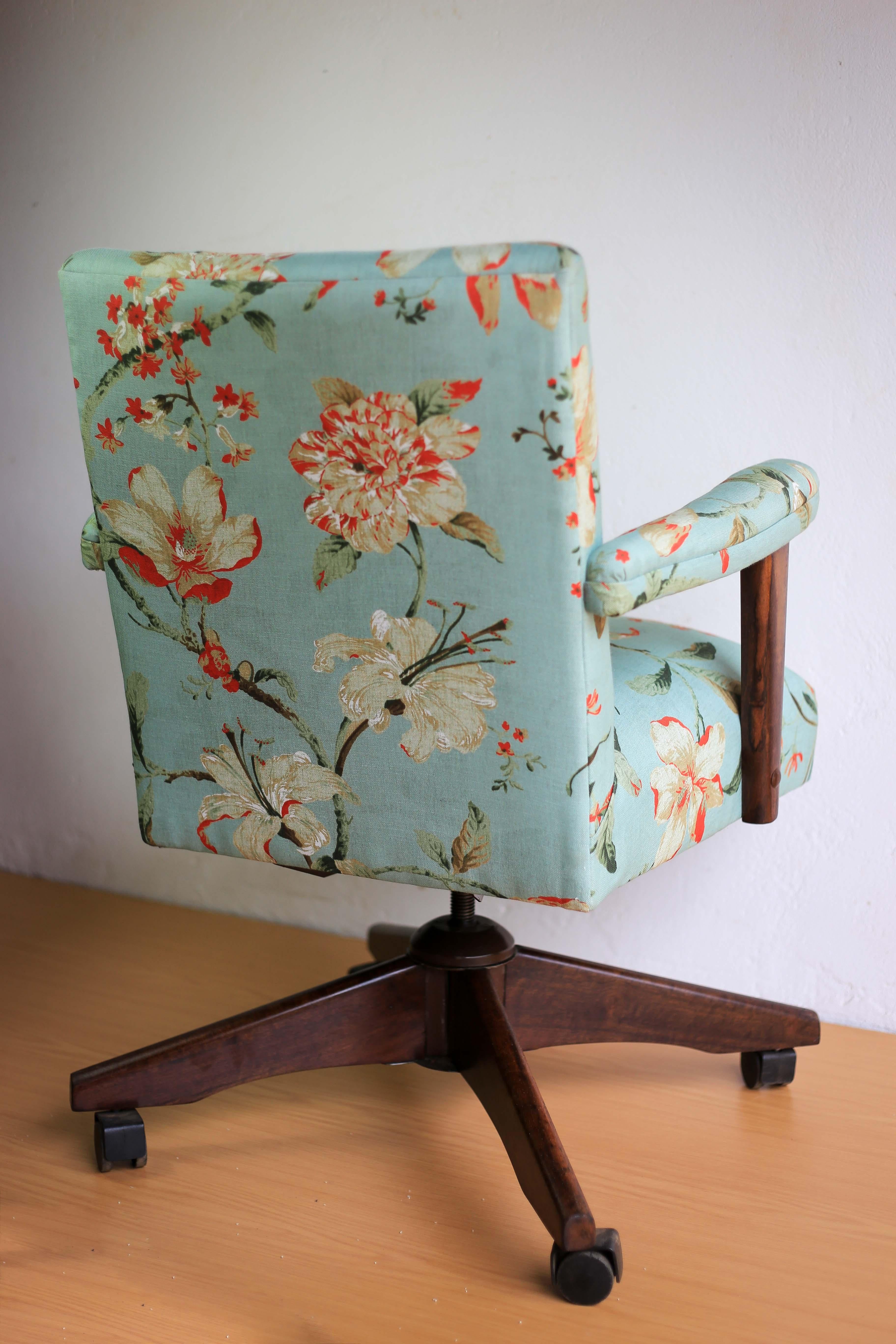 Canadian Upholstered Midcentury Office Chair