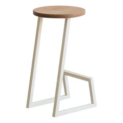 Tabouret de comptoir en chêne rembourré Corktown de Hollis & Morris