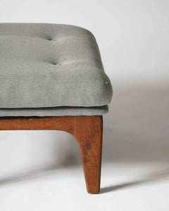 Upholstered Ottoman Teak, Recent Upholstery Denmark, c. 1960
