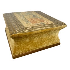 Upholstered Ottoman w/ 18th C, French Tapestry Inset