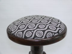 Upholstered Piano Stool, Mid 20. Century, restored