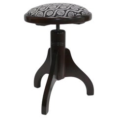 Upholstered Piano Stool, Mid 20. Century, restored