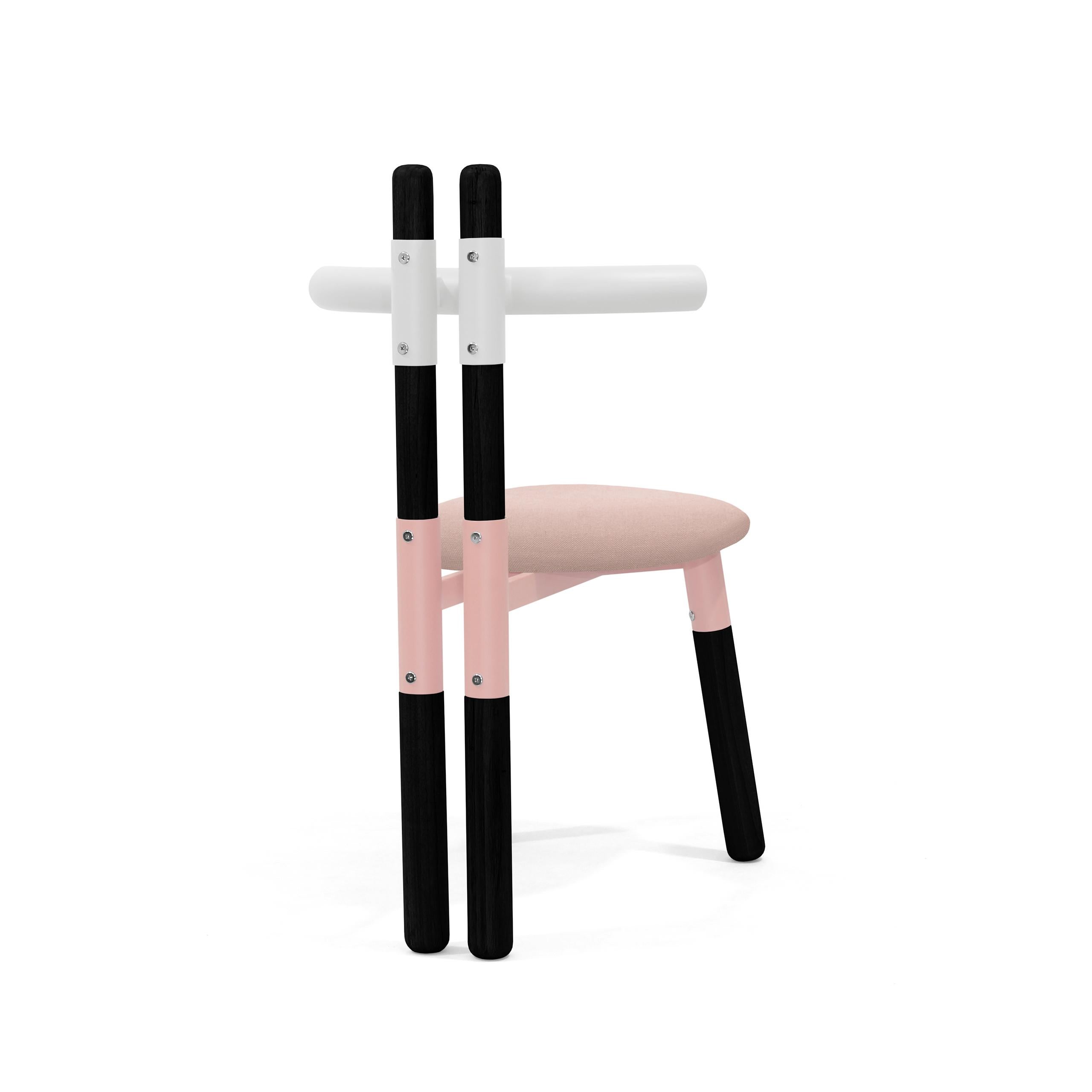 Gepolsterter PK12-Stuhl mit zweifarbiger Stahlstruktur und ebonisierten Beinen von Paulo Kobylka im Angebot 4