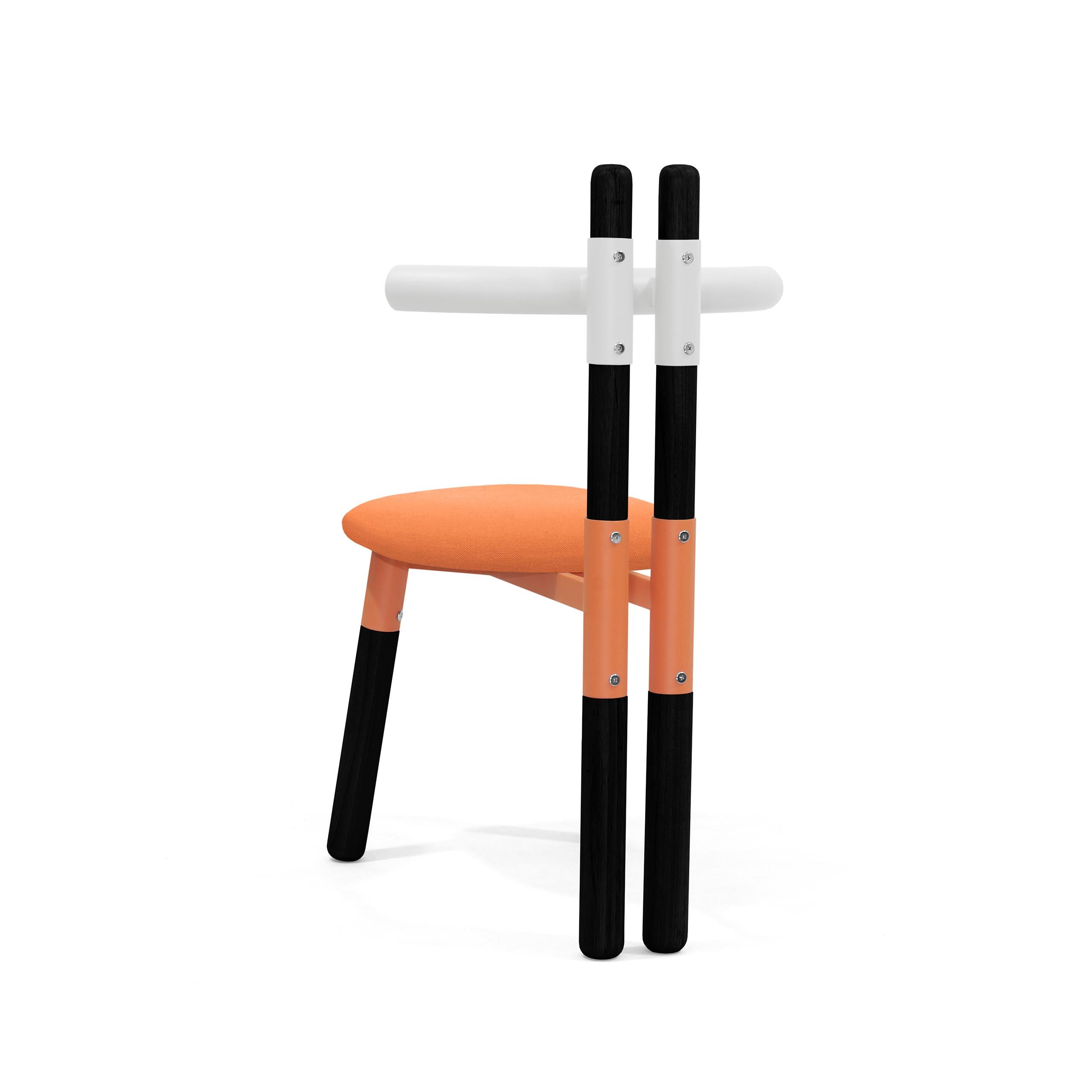 Gepolsterter PK12-Stuhl mit zweifarbiger Stahlstruktur und ebonisierten Beinen von Paulo Kobylka im Angebot 6