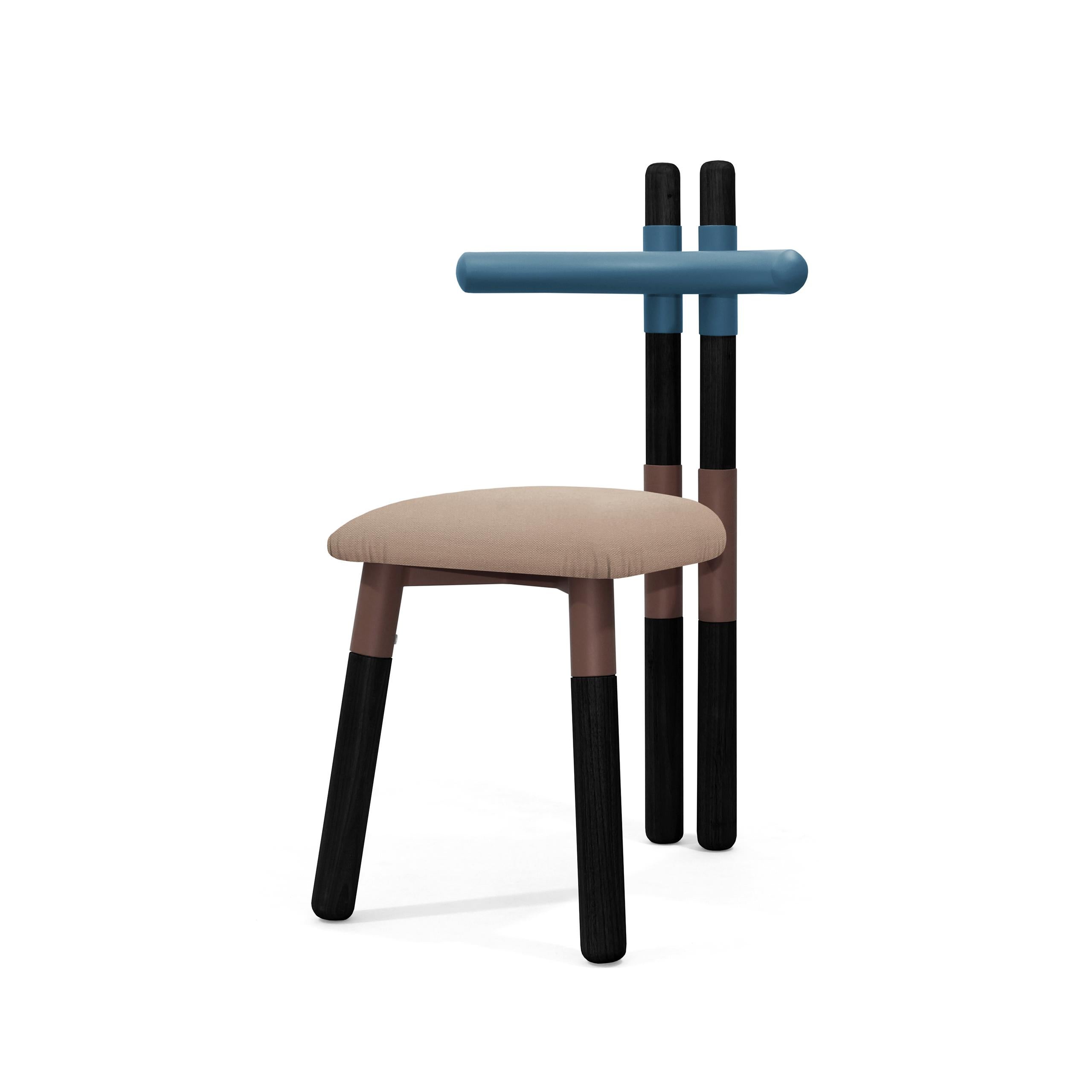 Upholstered PK12 Chair, Bicolor Steel Structure & Ebonized Legs by Paulo Kobylka For Sale 7