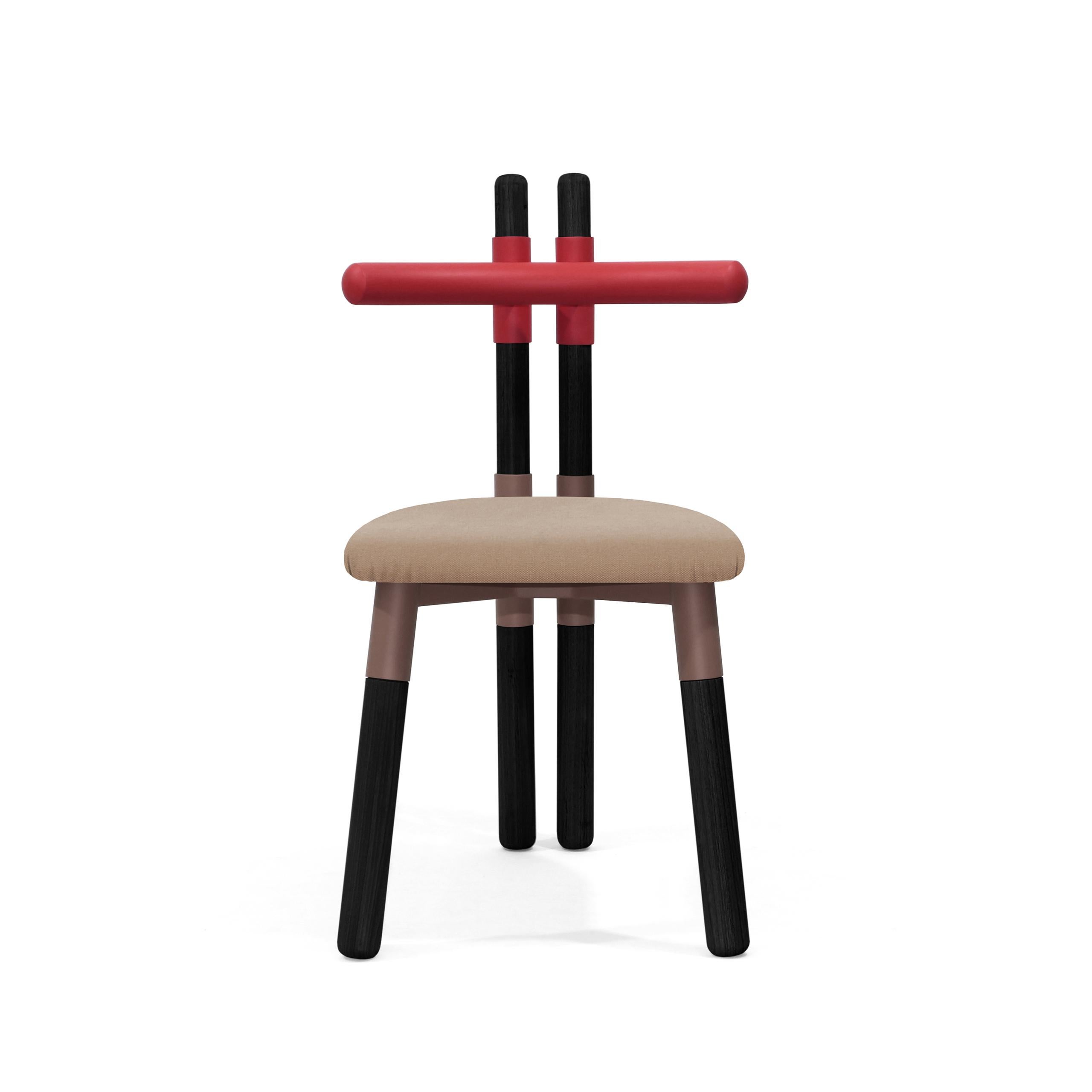Gepolsterter PK12-Stuhl mit zweifarbiger Stahlstruktur und ebonisierten Beinen von Paulo Kobylka im Angebot 8
