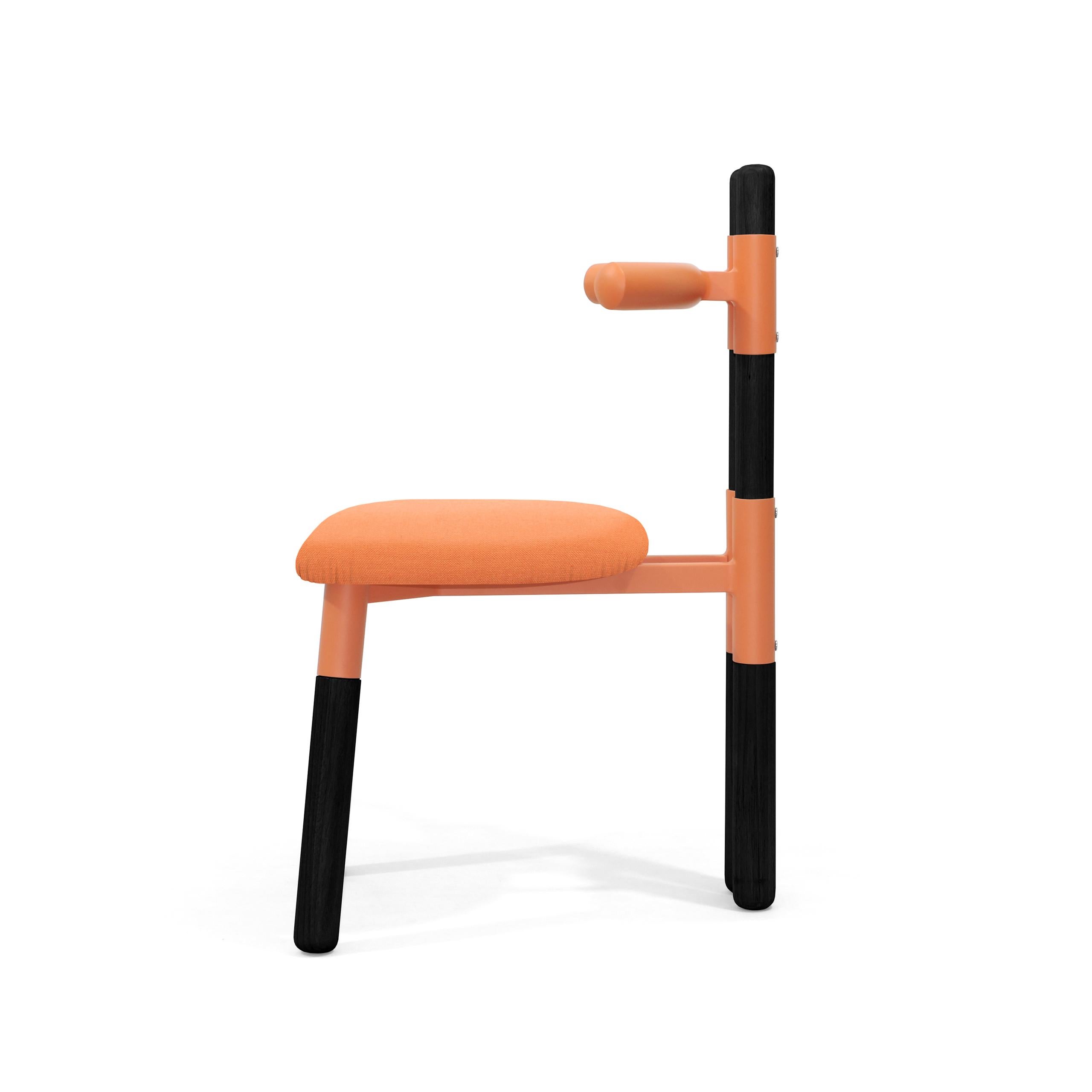 Upholstered PK12 Chair, Steel Structure and Ebonized Wood Legs by Paulo Kobylka For Sale 1