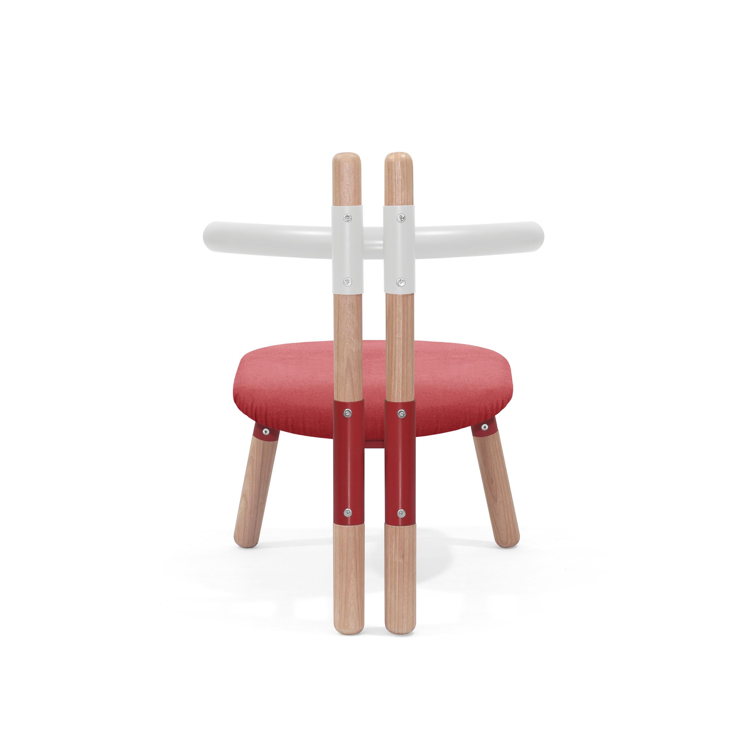 Gepolsterter PK13-Sessel, zweifarbige Stahlstruktur und Holzbeine von Paulo Kobylka (21. Jahrhundert und zeitgenössisch) im Angebot