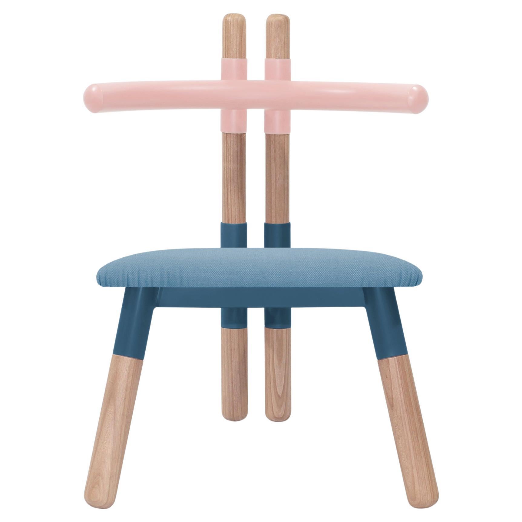 Upholstered PK13 Armchair, Bicolor Steel Structure & Wood Legs by Paulo Kobylka