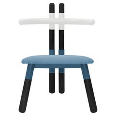 Gepolsterter PK13 Sessel, zweifarbige Struktur und ebonisierte Beine von Paulo Kobylka