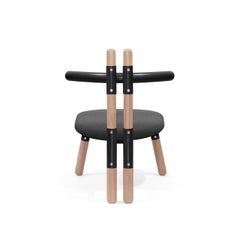 Upholstered PK13 Armchair, Steel Structure and Turned Wood Legs by Paulo Kobylka