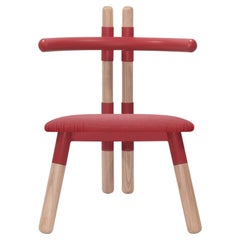 Gepolsterter PK13-Sessel mit Stahlstruktur und gedrechselten Holzbeinen von Paulo Kobylka