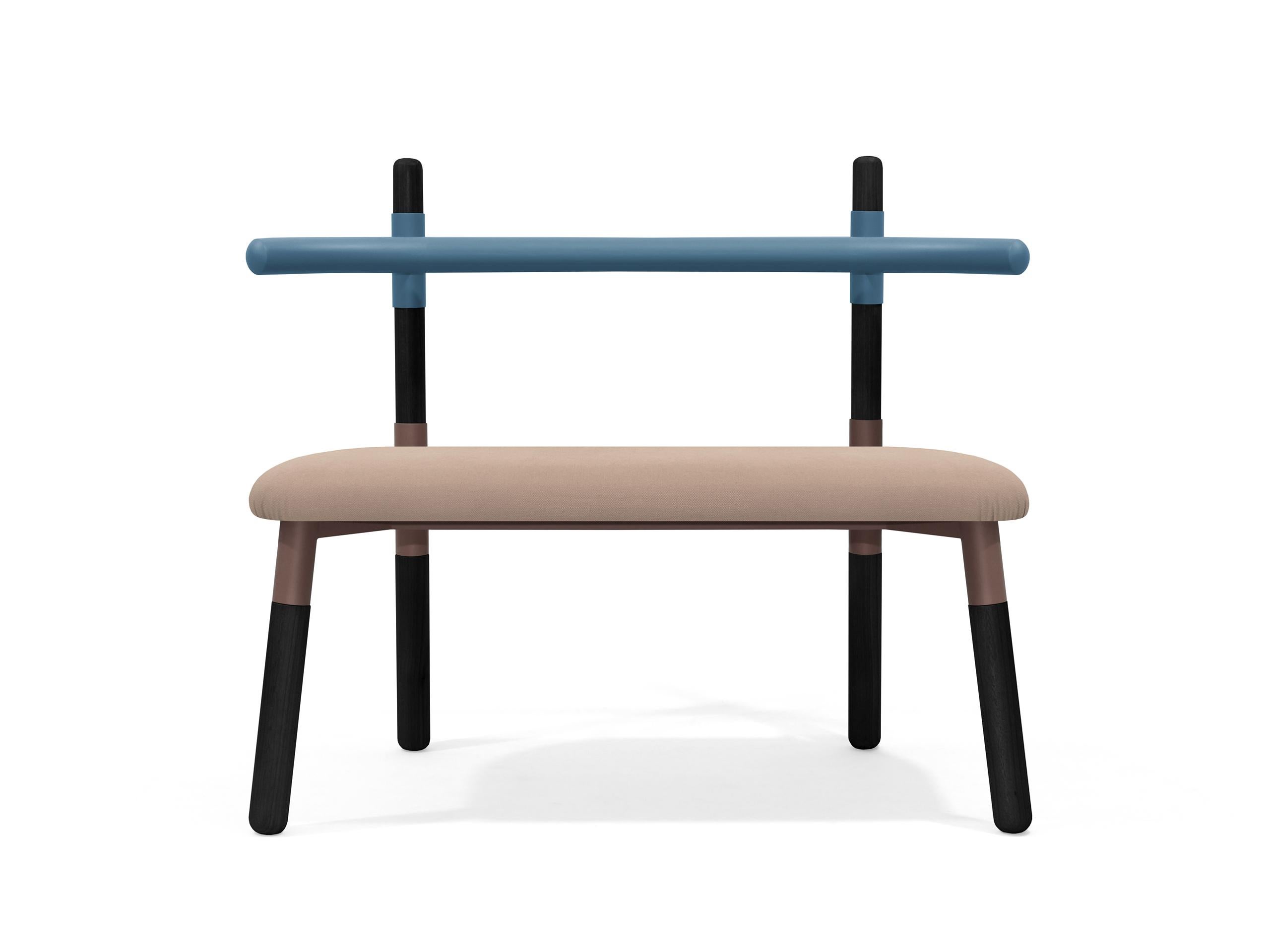 Upholstered PK14 Double Chair, Bicolor Structure, Ebonized Legs by Paulo Kobylka For Sale 5