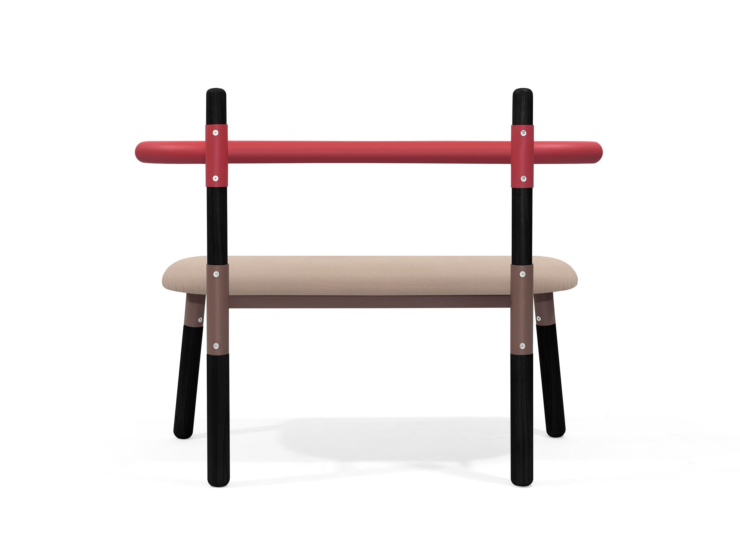 Upholstered PK14 Double Chair, Bicolor Structure, Ebonized Legs by Paulo Kobylka For Sale 7