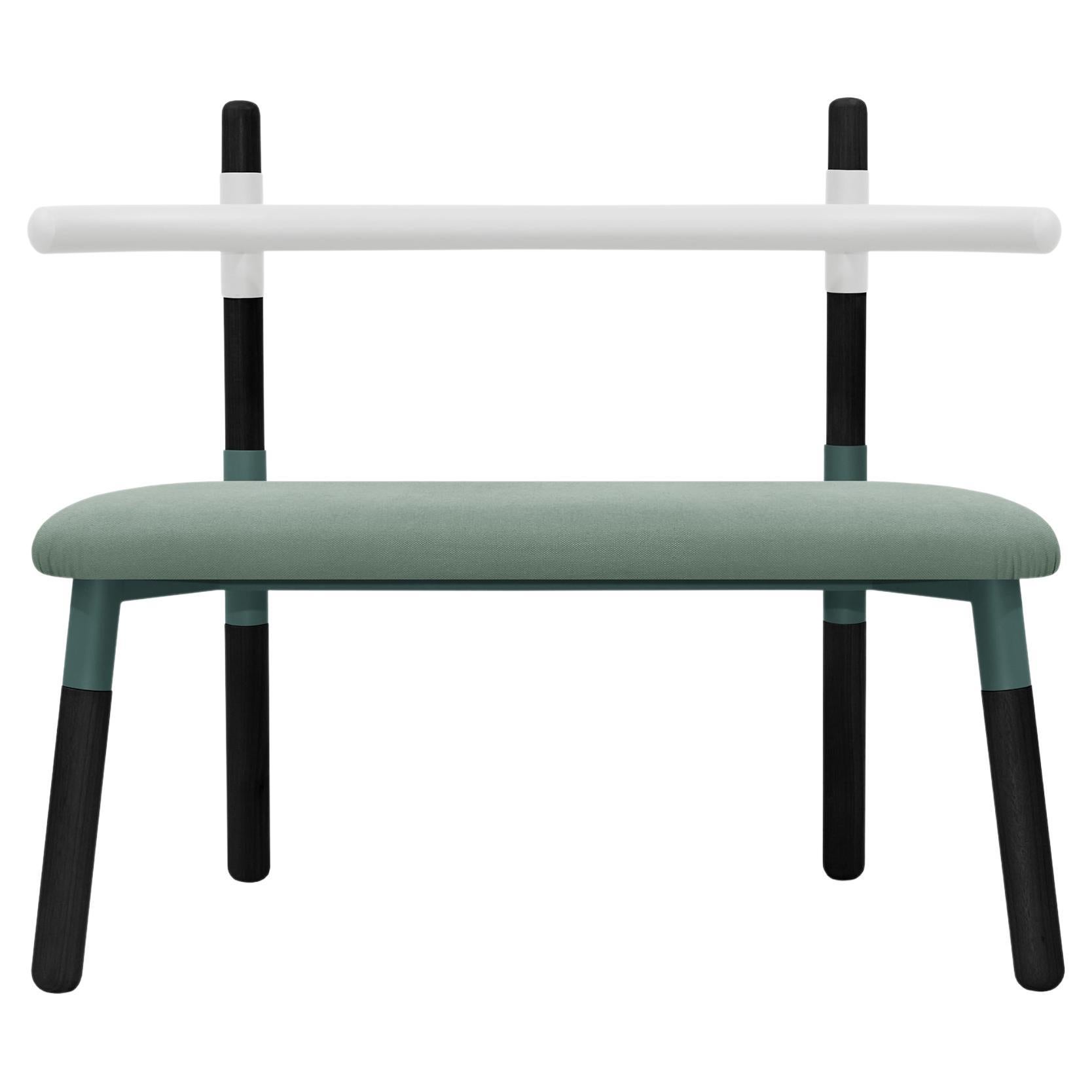 Upholstered PK14 Double Chair, Bicolor Structure, Ebonized Legs by Paulo Kobylka For Sale