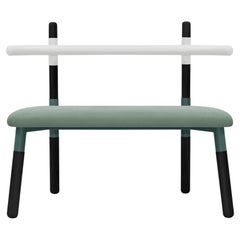 Upholstered PK14 Double Chair, Bicolor Structure, Ebonized Legs by Paulo Kobylka