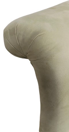 Upholstered Postmodern Hollywood Regency Arm Chair in Ultrasuede by Directional