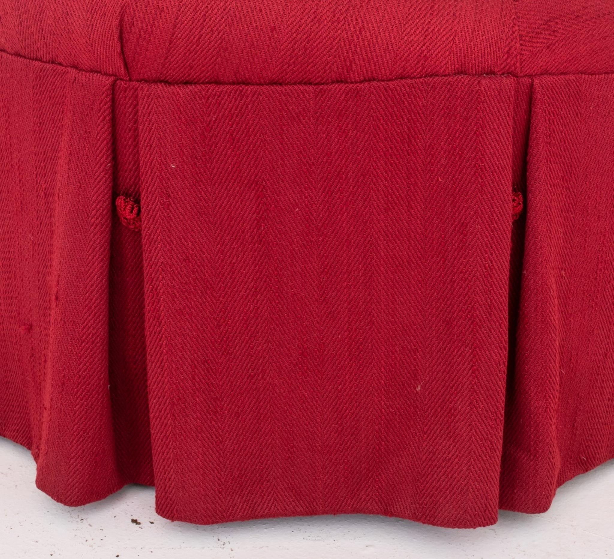 Upholstered 'Pouf' or Ottoman In Good Condition In New York, NY