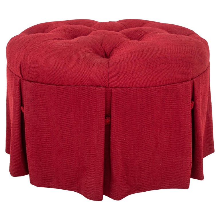Upholstered 'Pouf' or Ottoman at 1stDibs