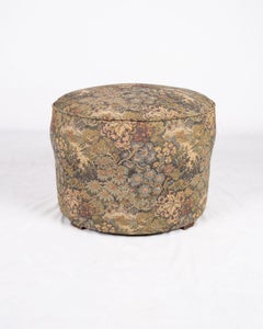 Upholstered pouf or ottoman, tapestry-style, France, XIXth century