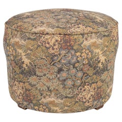 Upholstered pouf or ottoman, tapestry-style, France, XIXth century