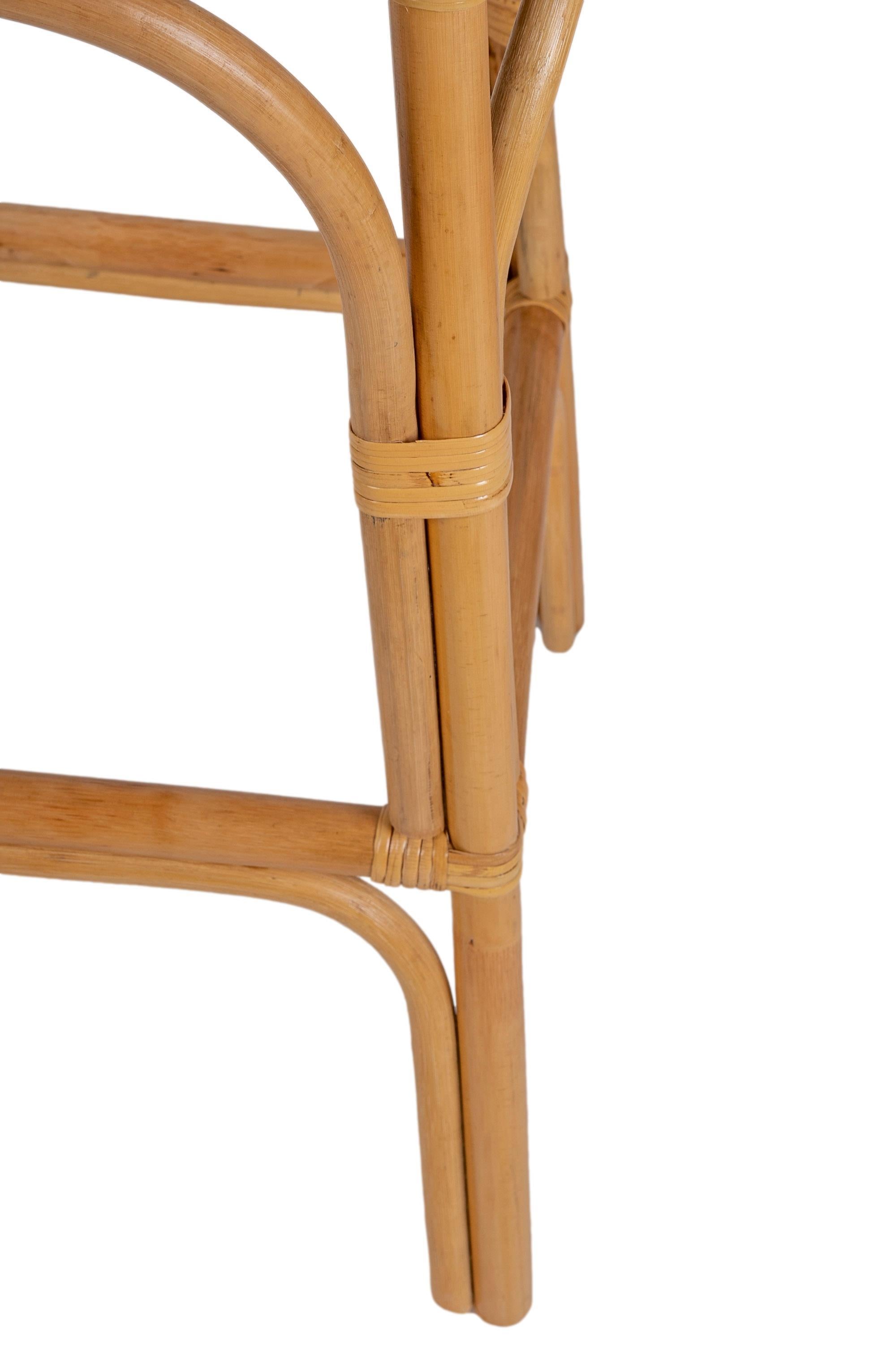Upholstered Rattan and Wicker Bar stool with Sideways Movement 9